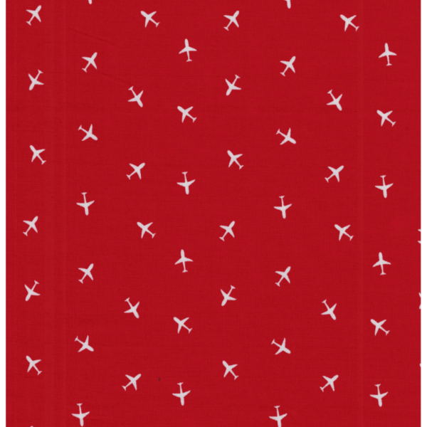 tessuto americano al metro per il patchwork disegni bianchi su sfondo rosso