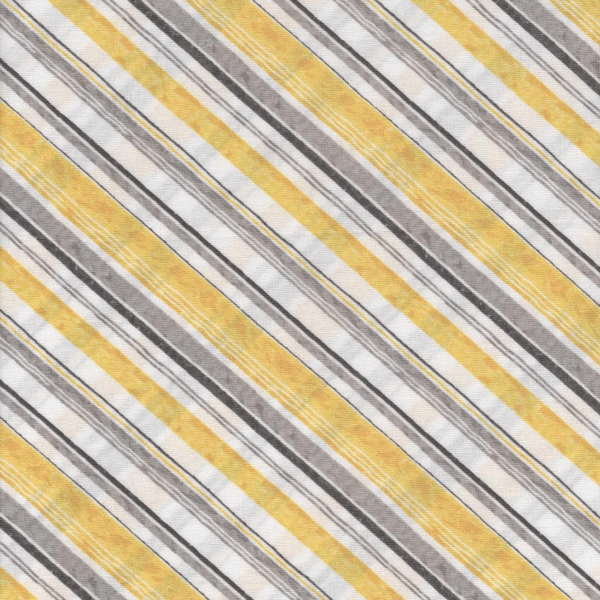 tessuto americano al metro per realizzare quilts a righe oblique giallo grigio nero bianco