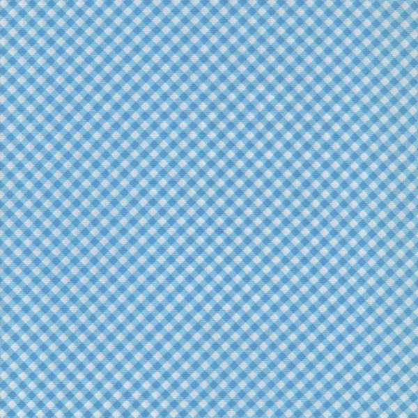 tessuto per patchwork con pattern a quadri azzurro bianco